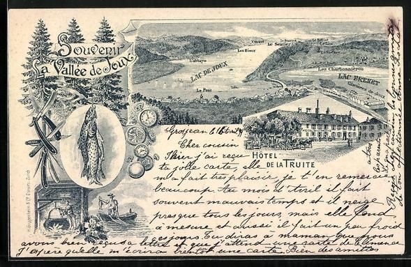Ansichtskarten: Litho La Vallée de Joux, Hotel de la Tr – Gebraucht aus Berlin von bartko-reher
