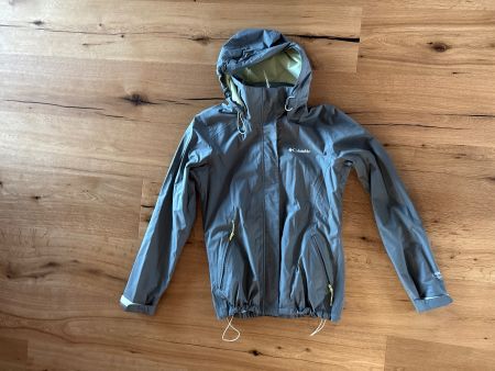 Regenjacke Columbia grau mit Kapuze Grösse M