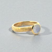 Feiner Ring 925 Sterling Silber mit Mondstein Grösse 58