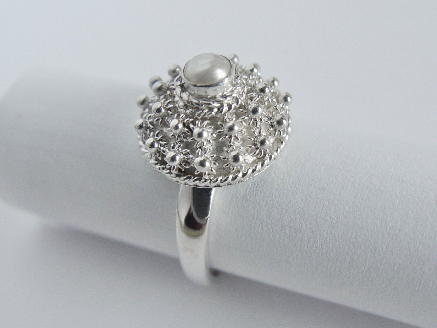 Anelli: Ring Silber 925 mit Perle – Usato da Henggart venduto da elsternwerk 4