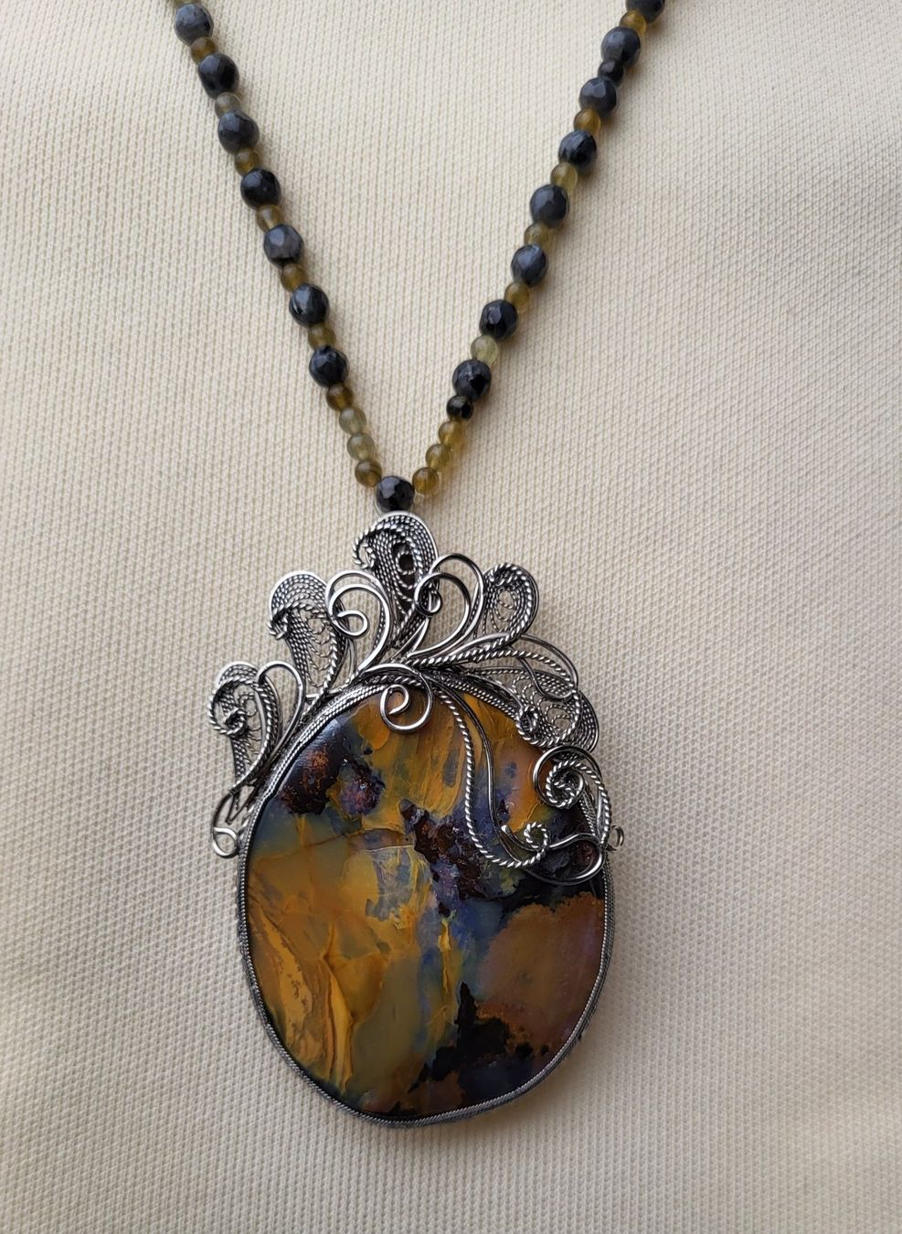 Catenine: Collier avec opal naturelle – Nuovo (secondo la descrizione) da Fribourg venduto da VictoriaShop7 3