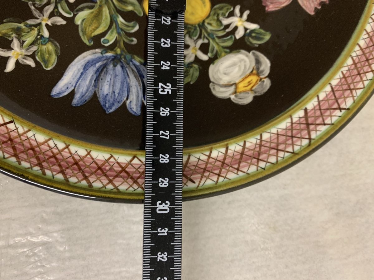 Piatti: Handbemalter Teller, Platte, Keramik, Durchmesser 32cm Ki7 – Nuovo e nell'imballaggio originale da Erlenbach ZH venduto da Ritschly 2