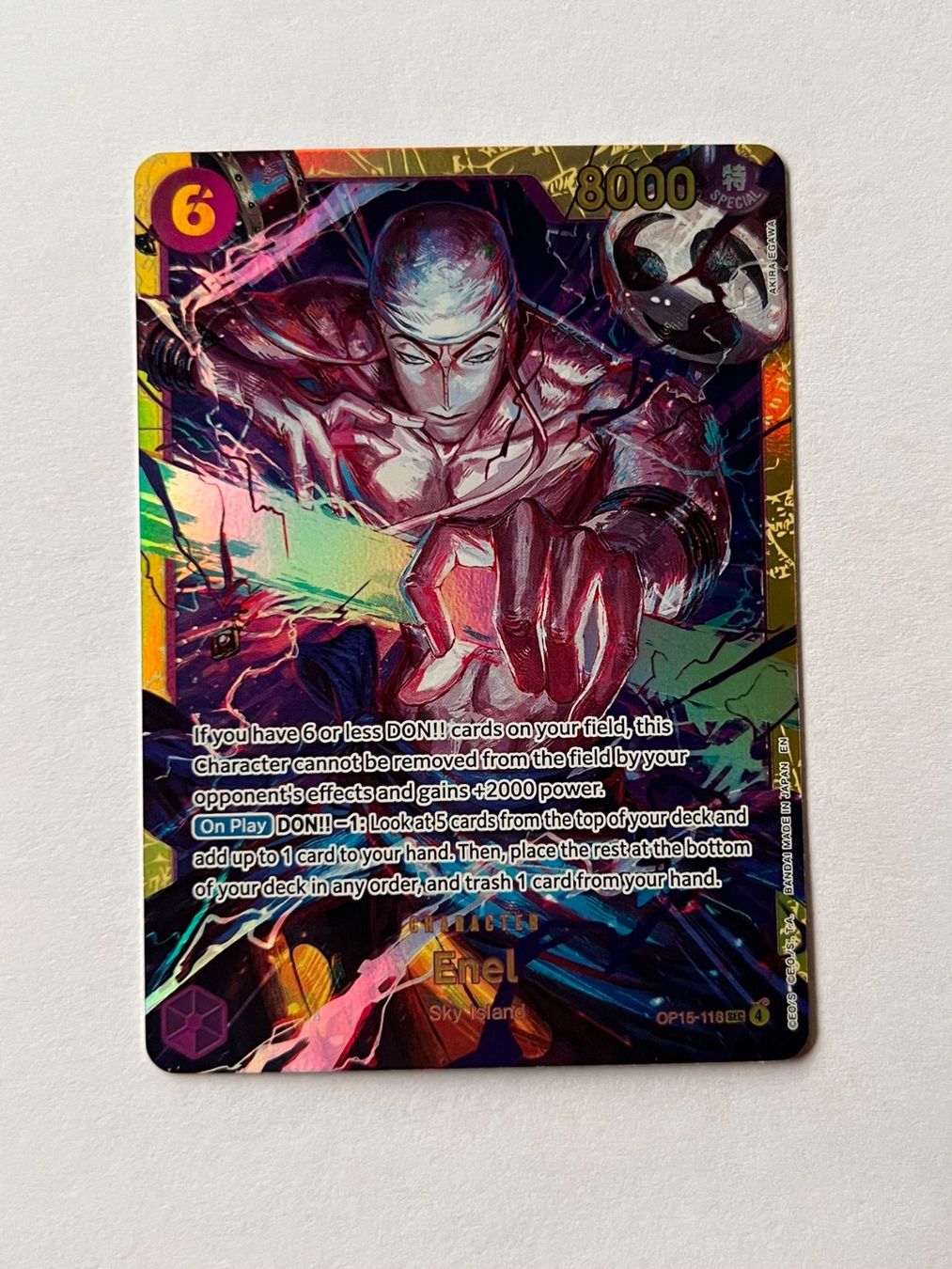 Bandai Sammelbilder & Trading cards: Enel - OP15-118 – Gebraucht aus Ilanz von caui