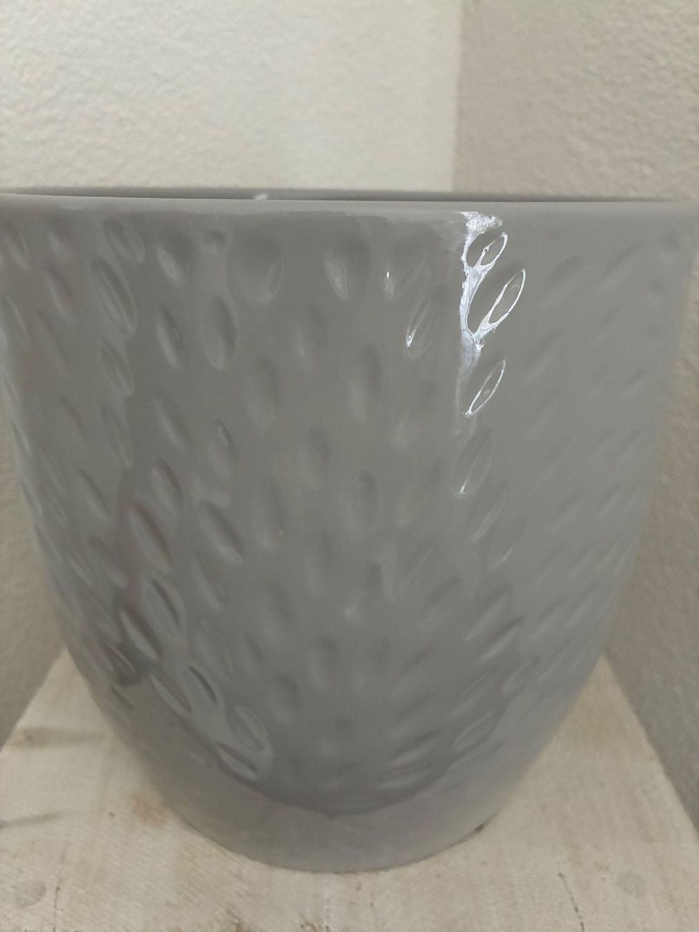Vasi per fiori: Blumentopf grau H 22,5cm, Durchmesser 23cm – Usato da Frick venduto da sandra037 1