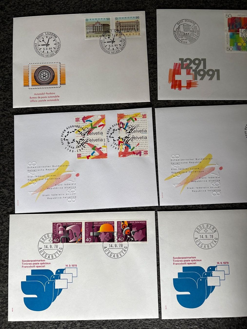 Alle Briefmarken: Schweizer Briefe, Ersttagsbriefe, gestempelt, Vintage! – Gebraucht aus Ibach von lisch3 4