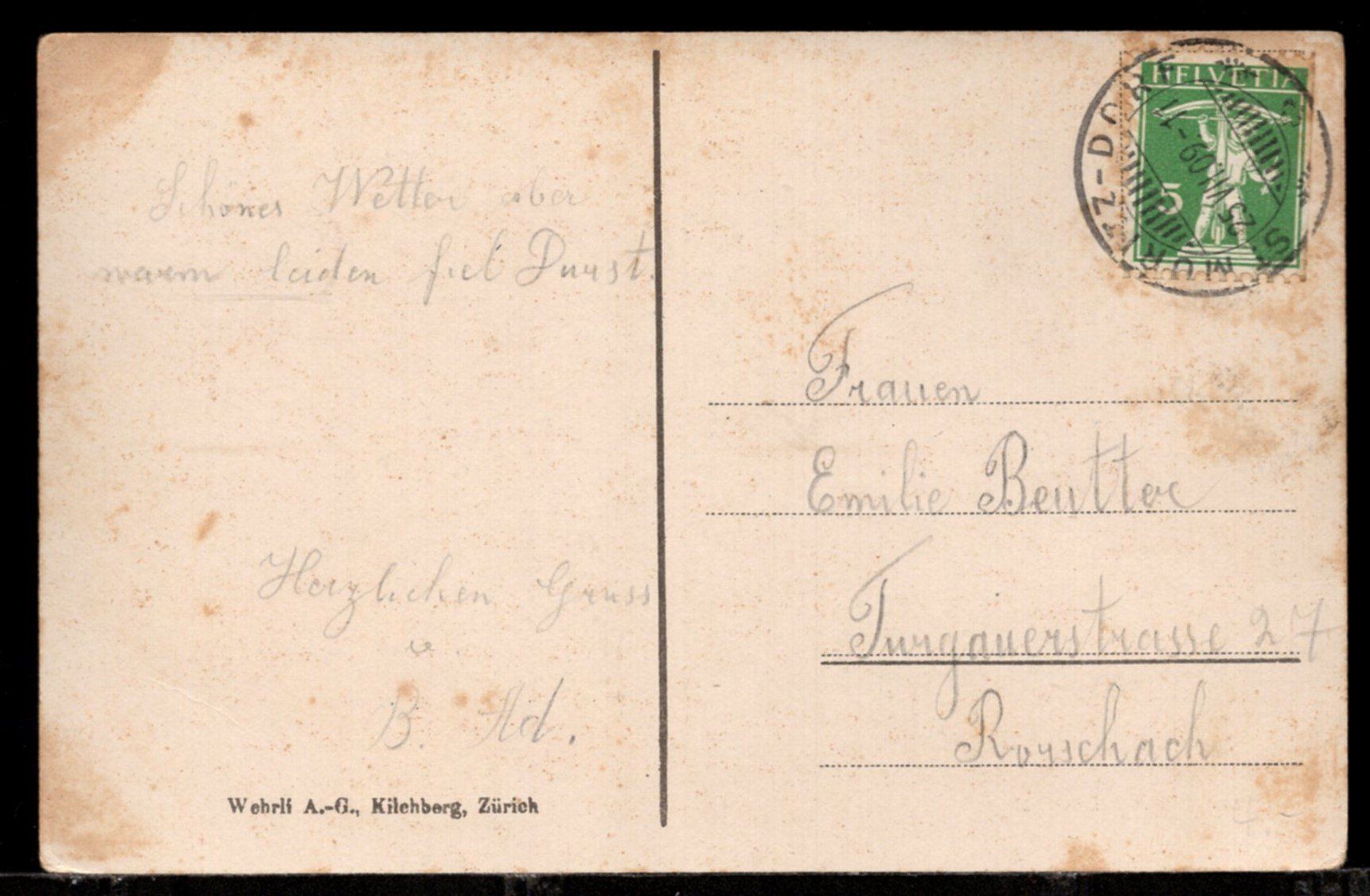 Ansichtskarten: St-  Moritz   1909 – Gebraucht aus Aarau von kufi44 1