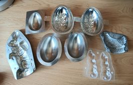 Moules anciens à chocolat de Pâques 