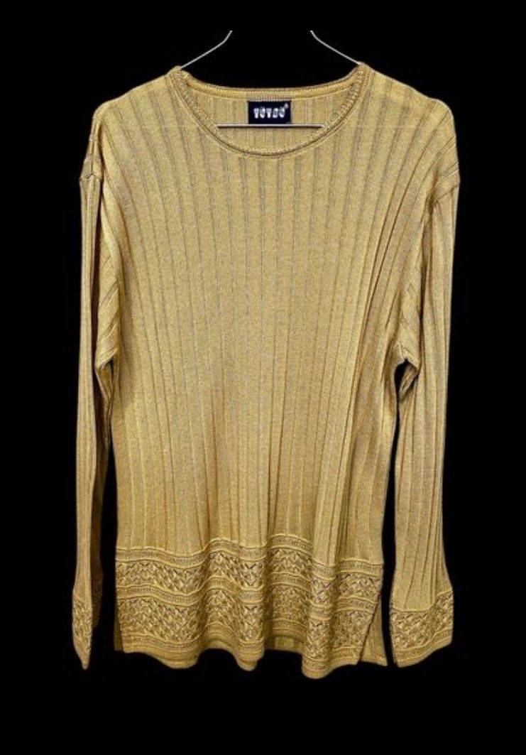 Maglioni & Felpe: Pull beige/doré vintage - TÜTSÜ – Usato da Genève venduto da sunflower.vintage