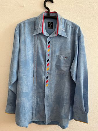 Wunderschönes Herrenhemd LECHE blau, Gr. L, Top Zustand!