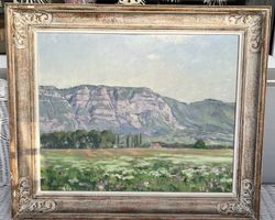 H. Ed. Brosset sign.Öl auf Lwd. Landschaft? Bild 60 x 50 cm