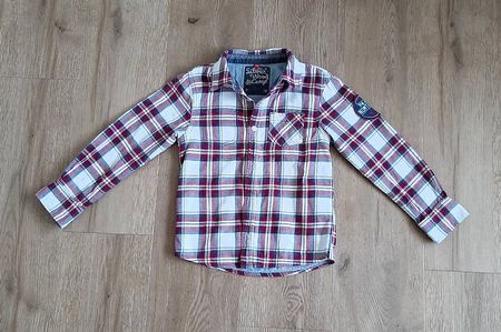 Herziges kariertes Flanellhemd langarm Gr. 116 von Tik & Tak