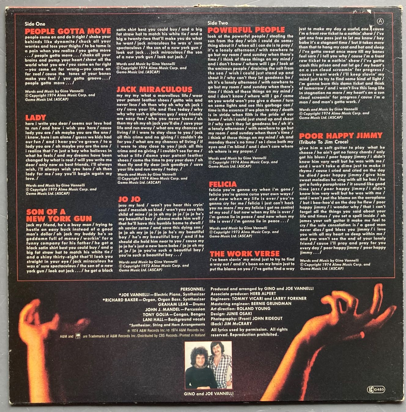 Dischi in vinile: GINO VANNELLI - POWERFUL PEOPLE – Usato da Poliez-Pittet venduto da Newtown-Records 1