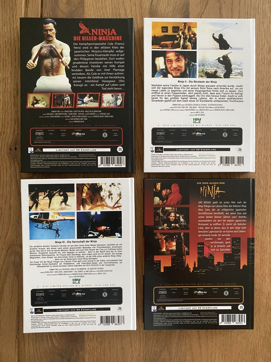 Tutti i DVDs: Ninja Box Set 4 Mediabooks im Schuber – Nuovo (secondo la descrizione) da Möhlin venduto da Devilspunchbowl 2
