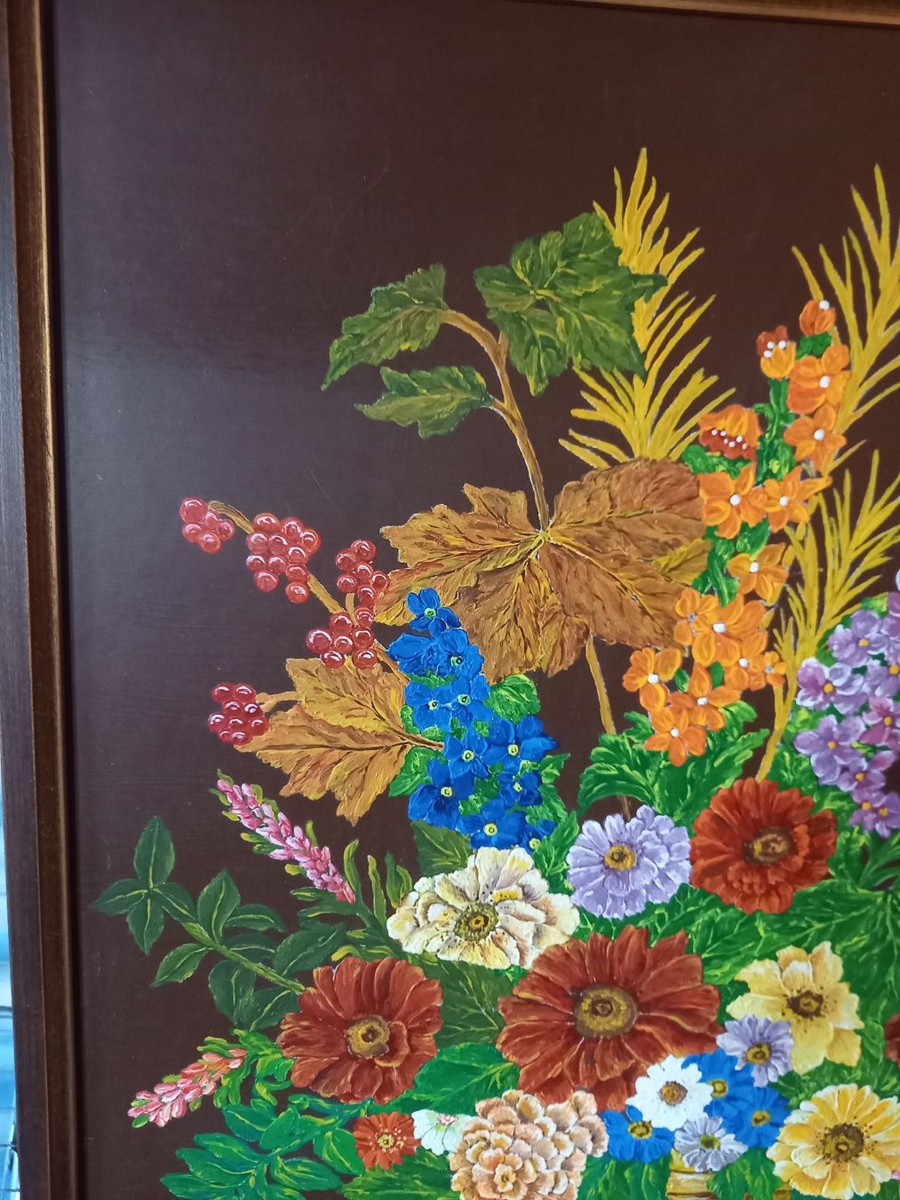 Poster & Bilder: Blumenbild Malerei Herbst Deko Vintage – Gebraucht aus Galgenen von Allerlei8854 2