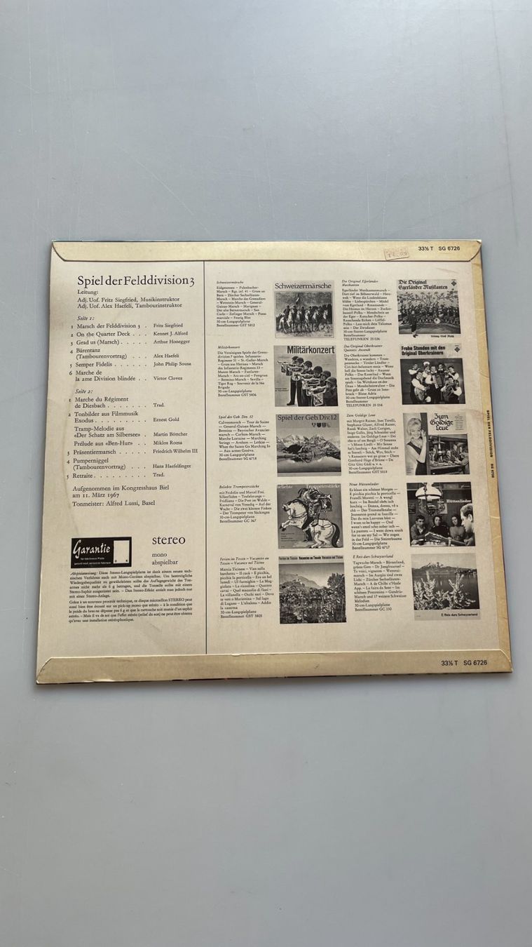 Schallplatten: Spiel der Felddivision 3 - Schallplatte – Gebraucht aus Glattfelden von markweb 1