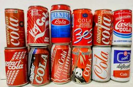alte Cola Dosen aus verschiedenen Ländern nicht Coca-Cola (1