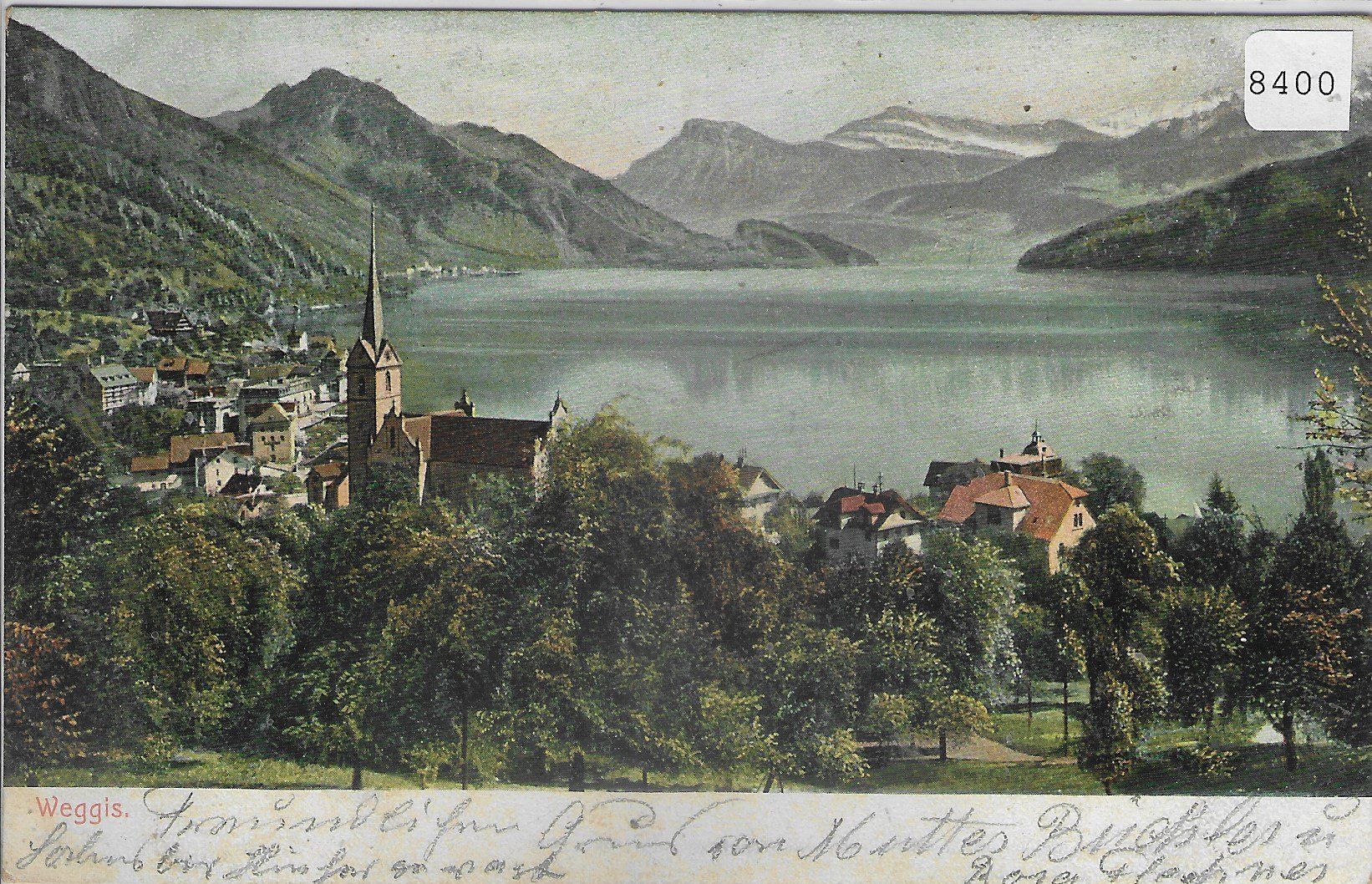 Cartoline postali: Weggis - Generalansicht – Usato da Ettingen venduto da Kartenplanet