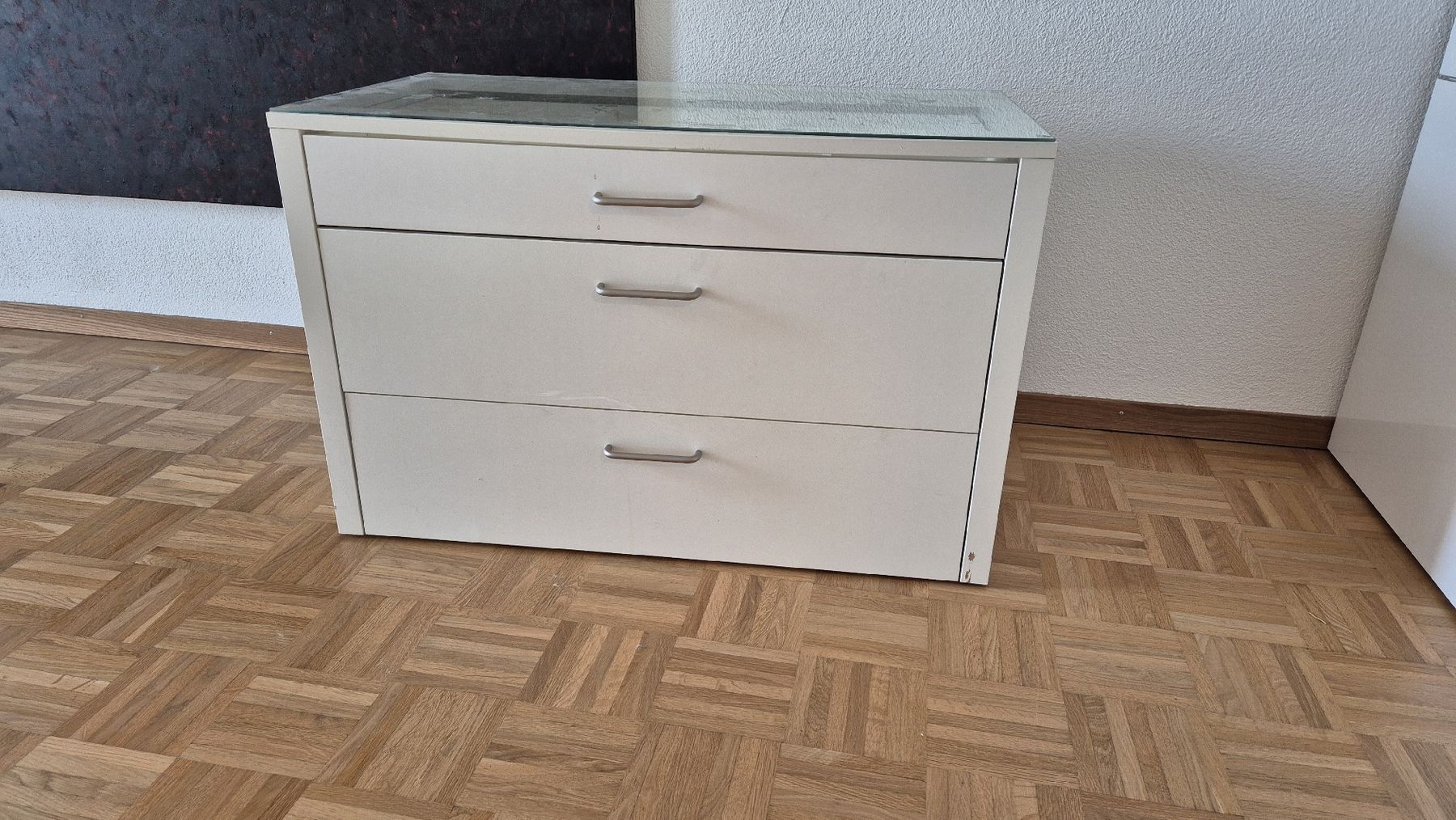 Ikea Cassettiere: IKEA PAX Kommode mit 3 Schubladen, Glasplatte weiss – Usato da Aathal-Seegräben venduto da heyiBims