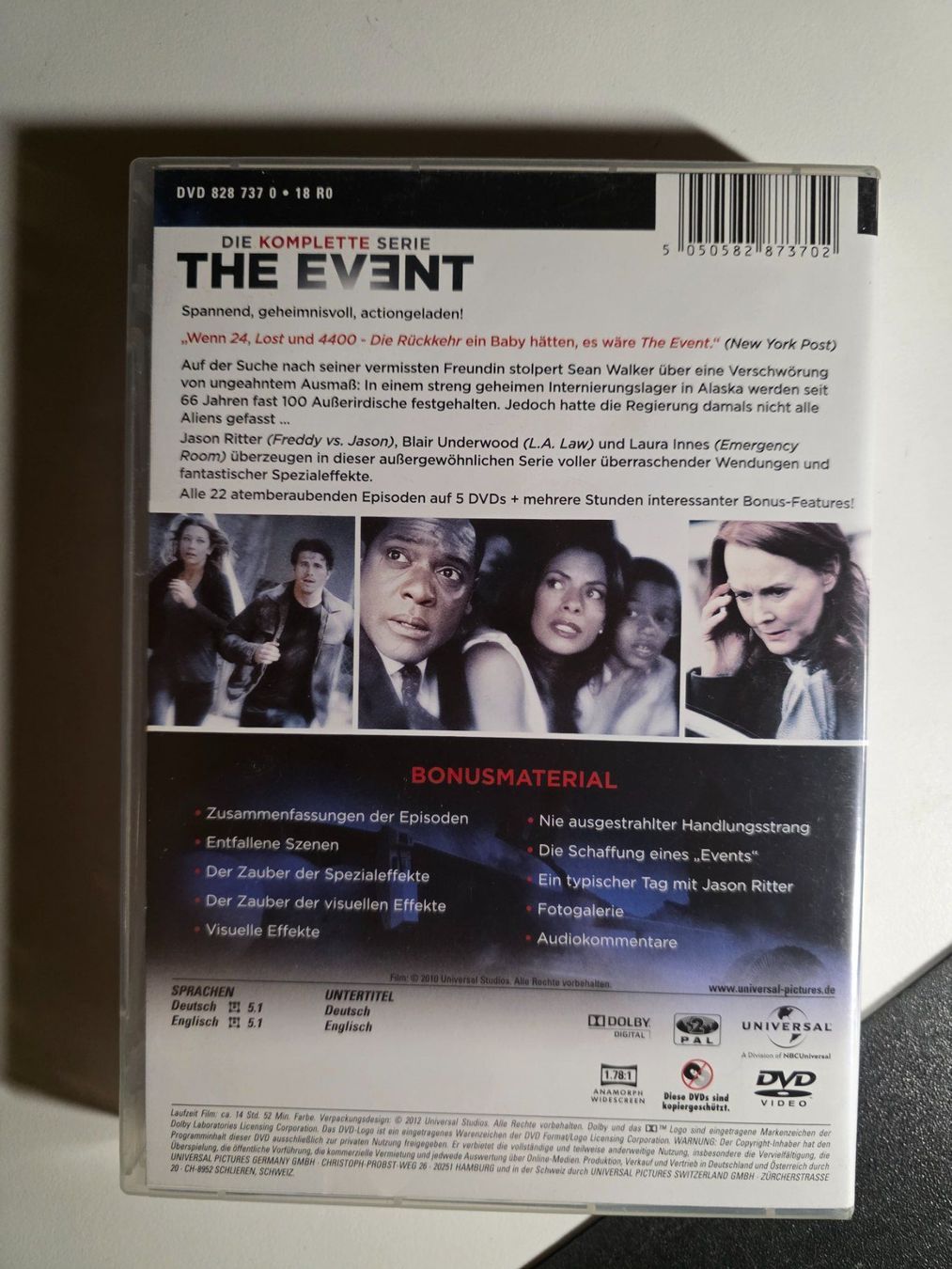 Tutti i DVDs: DVD Box - The Event - Die komplette Serie – Usato da Walterswil BE venduto da Lonitti 2