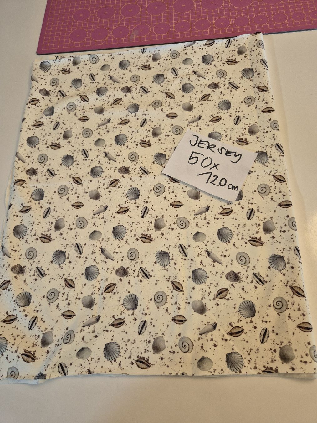 Stoffe: süsser Jersey Stoff Muscheln – Neu (gemäss Beschreibung) aus Wynigen von La_Talpa