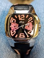 Montre LOTUS design sport – boîtier acier, bracelet cuir