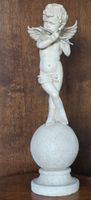 Engel Figur, Putte, mit Flöte Dekoration, Top!
