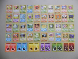 46 verschiedene Pokemon Sammelkarten Ausgabejahr 1999 / 2000