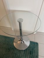 Stehtisch rund Glas mit Chromfuss guter Zustand
