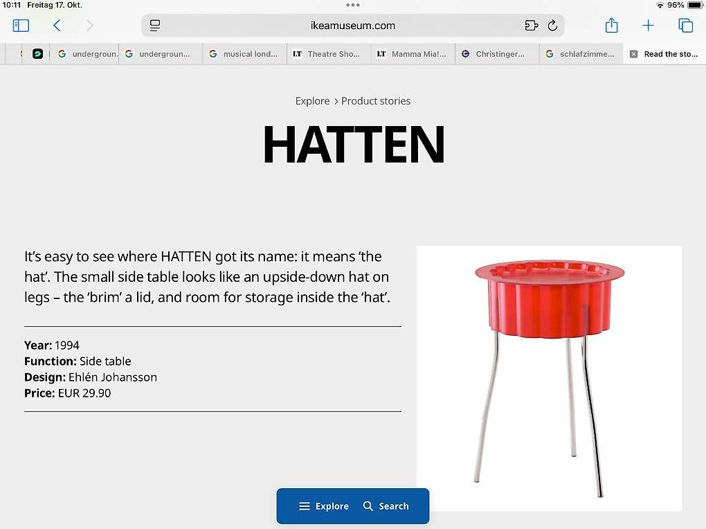 Ikea Comodini: Ikea Hatten Beistelltisch – Usato da Wohlen AG venduto da tigrita 3