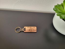 Schlüsselanhänger "Daddy & Me" aus Holz graviert