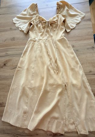 Kleid Sommer Kleid Langarm Beige Grösse S guter Zustand