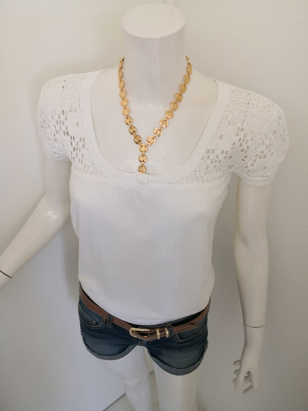 Mango Top: 🤩MANGO STRICK-HÄKEL-TOP WEISS – Nuovo (secondo la descrizione) da Olten venduto da Naja-Twins-Twins 4