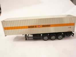 H0 AUFLIEGER MIT BERTSCHI CONTAINER NEU