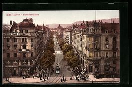 Zürich, Bahnhofstrasse mit Strassenbahn