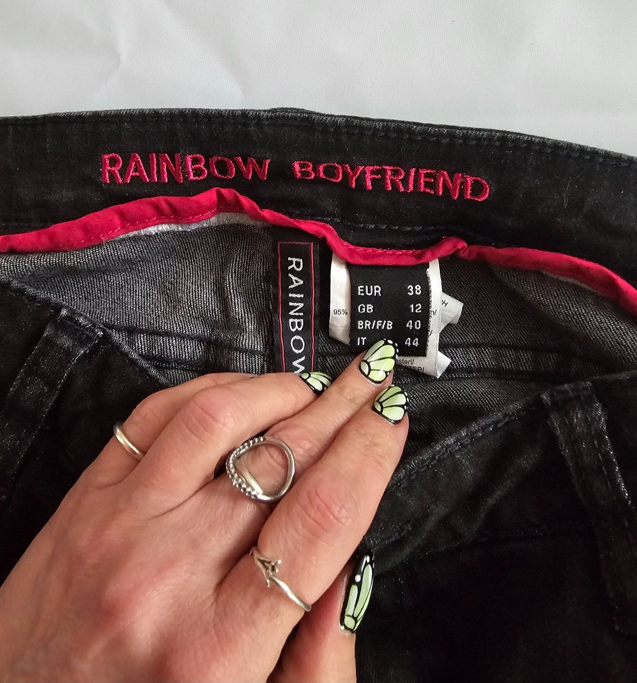 Jeans: Jeans Rainbow Boyfriend Gr. 38 – Gebraucht aus Füllinsdorf von Sunnebliemli7 2