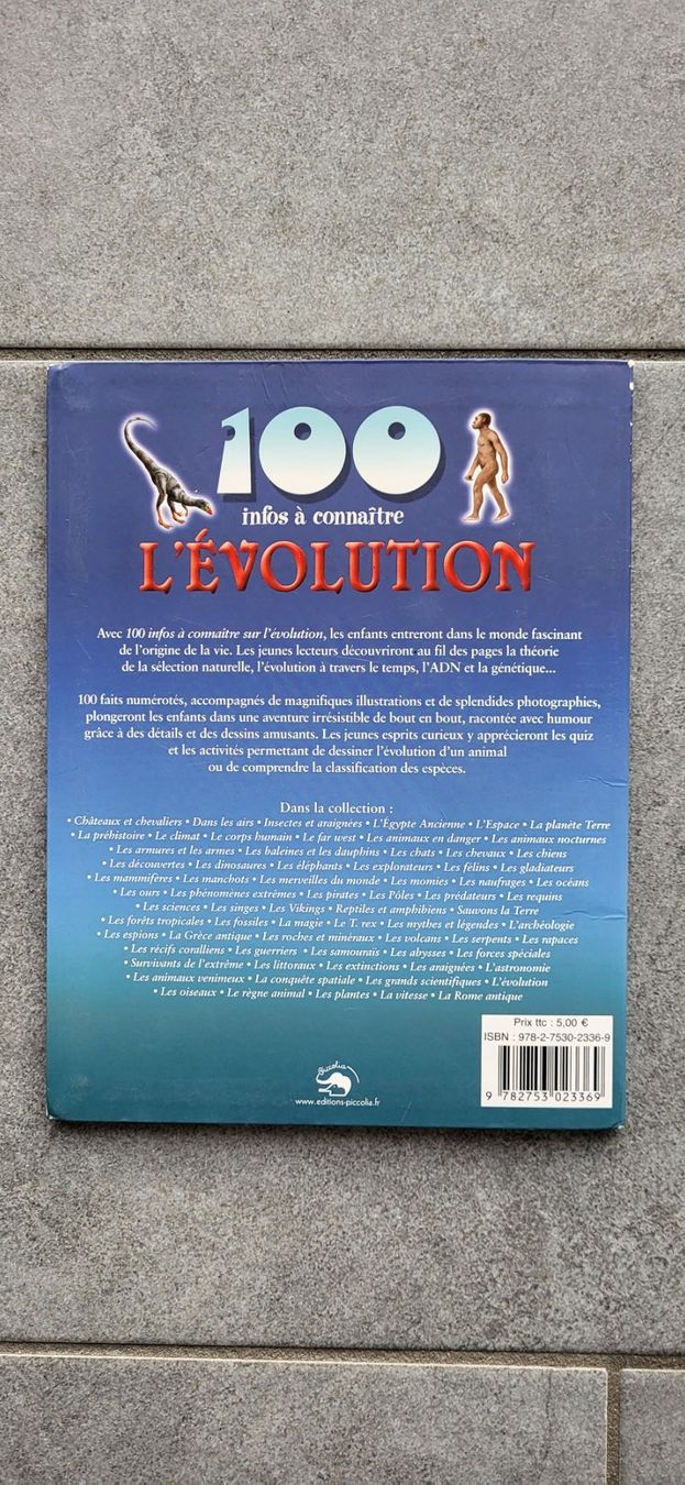 Libri: 100 infos - L'évolution – Usato da Sembrancher venduto da Jbc71 1