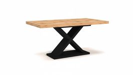Luxuriöser Esstisch Holz Braun, 160x90x76 cm, modern