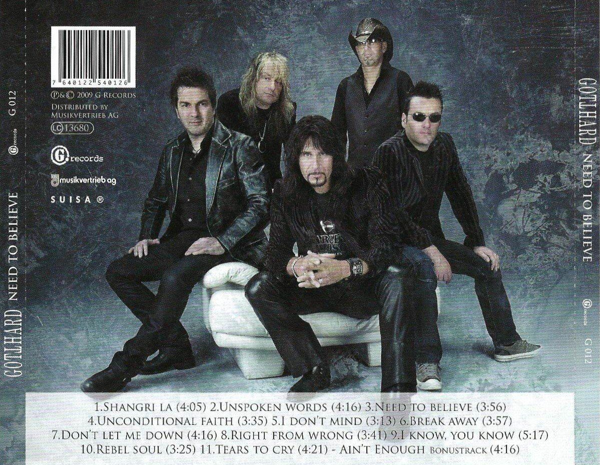 CD: CD: GOTTHARD - Need to Believe – Usato da Rotkreuz venduto da groeli69 1