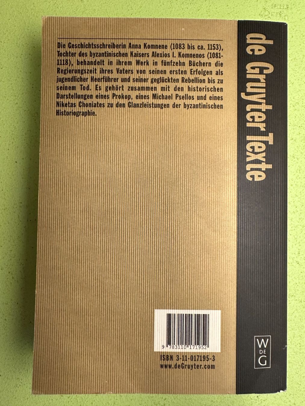 Libri: Anna Komnene: Alexias. – Usato da Zürich venduto da allp 7
