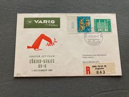 VARIG Airlines Erstflug Züri-Recife DC-8 1.11.66 Brief (56)