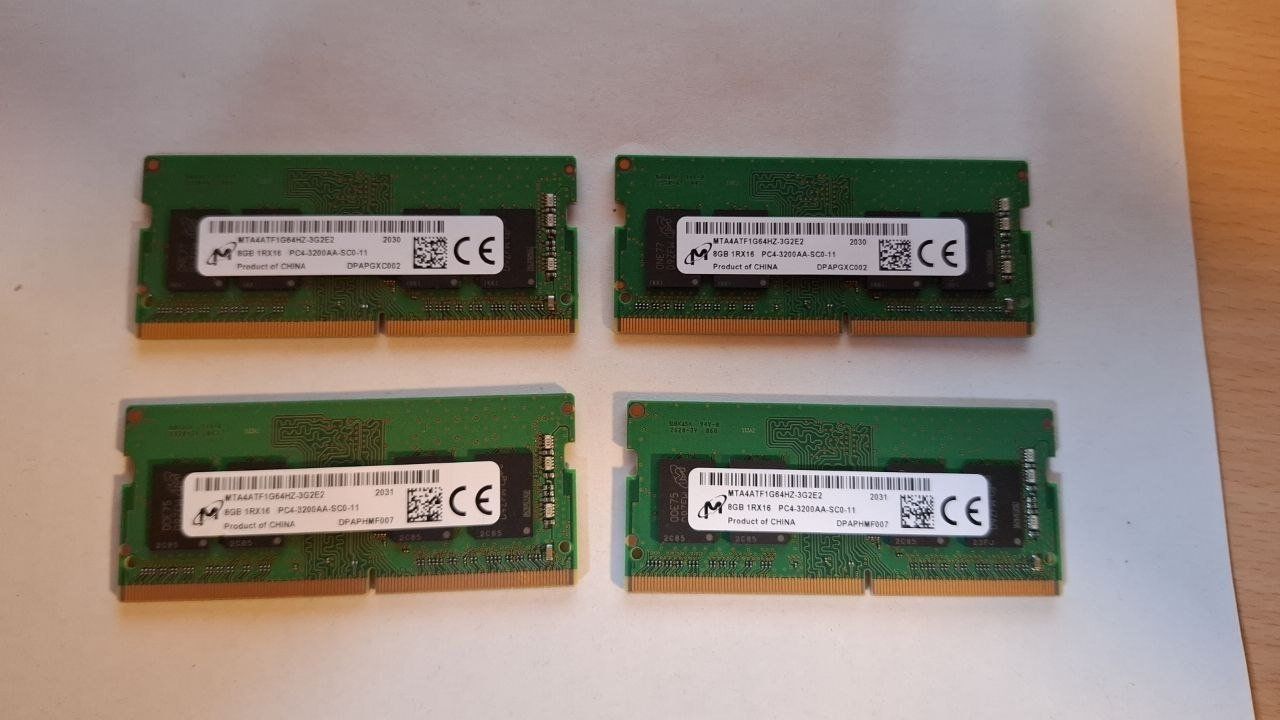 Memoria / RAM: 4x8Go DDR4 PC4-3200AA-SC0-11 SODIMM – Usato da Biel/Bienne venduto da fur_y8mj