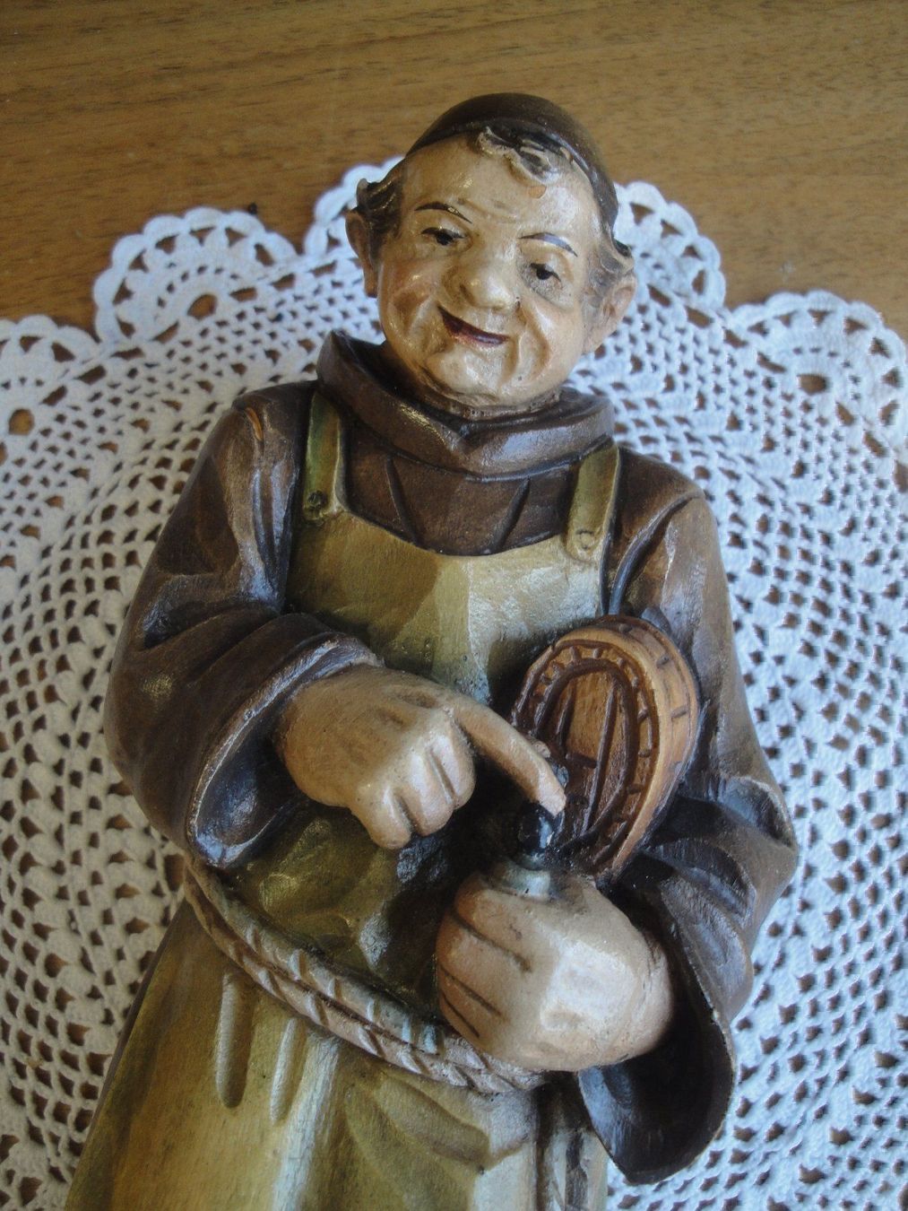 Sculture & Statue: Holzfigur Mönch mit Bierfass – Usato da Trachslau venduto da post35 1