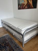Gästebett zum ausziehen Metallgestell Silber