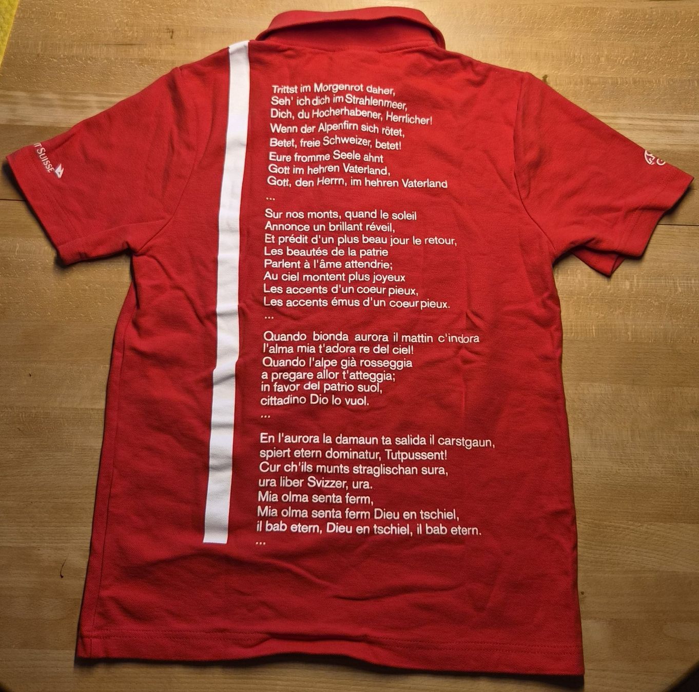 Magliette Polo: Polo-Short SFV/CS mit Schweizerpsalm/Hymne – Usato da Nänikon venduto da nimmdoch2 4