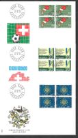 3 FDC 487-489 Serie Viererblöcke 17.9.1970 schön illustriert