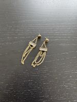 Dyrberg/Kern Ohrringe, vergoldet mit Strass, Kettenoptik