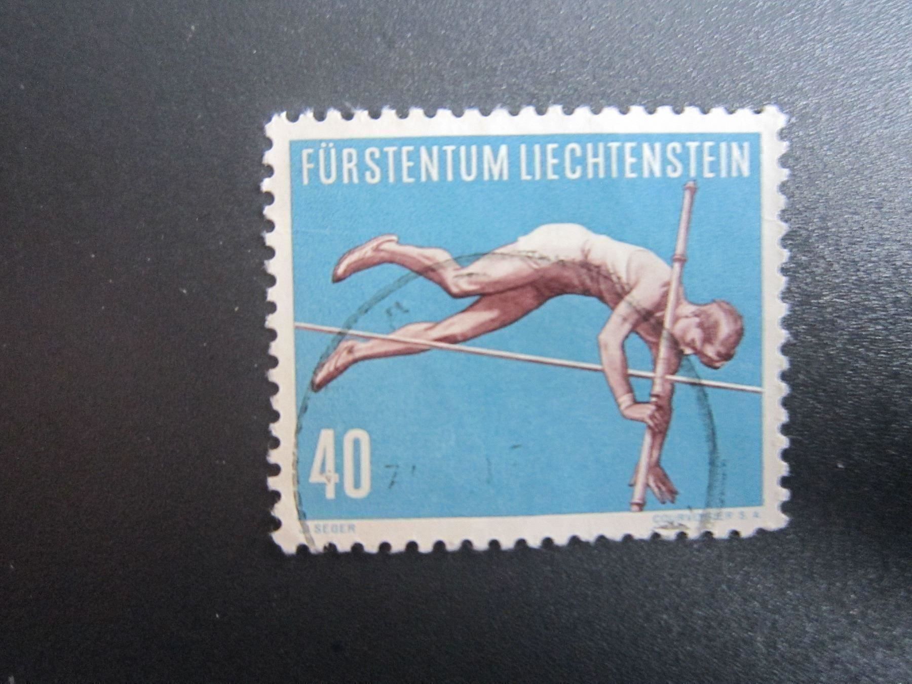 Tutti i francobolli: LIECHTEINSTEIN - SPORT - 1956 – Usato da Grand-Lancy venduto da Jc42