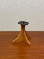 Mid century Kerzenständer Stahl Holz Kerzenhalter 60er 70er