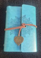 Taccuino/Diario in similpelle turchese con cuore