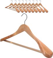 Kleiderbügel, Anzugbügel aus Holz, 10 Stück
